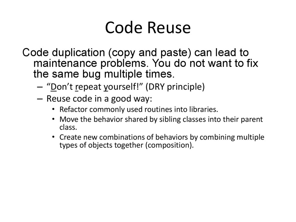 Code Reuse