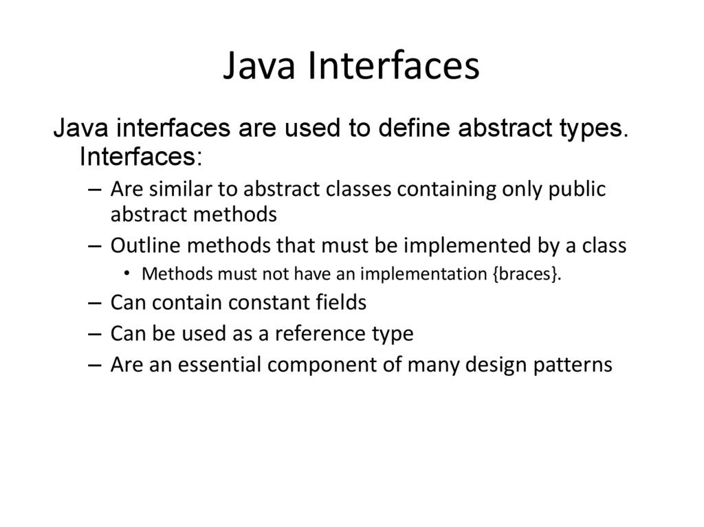 Java Interfaces