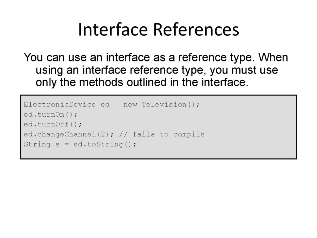 Interface References