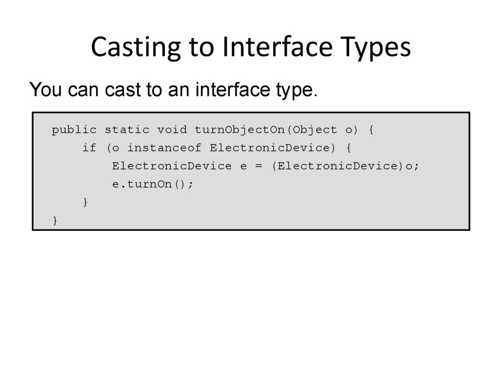 Casting to Interface Types