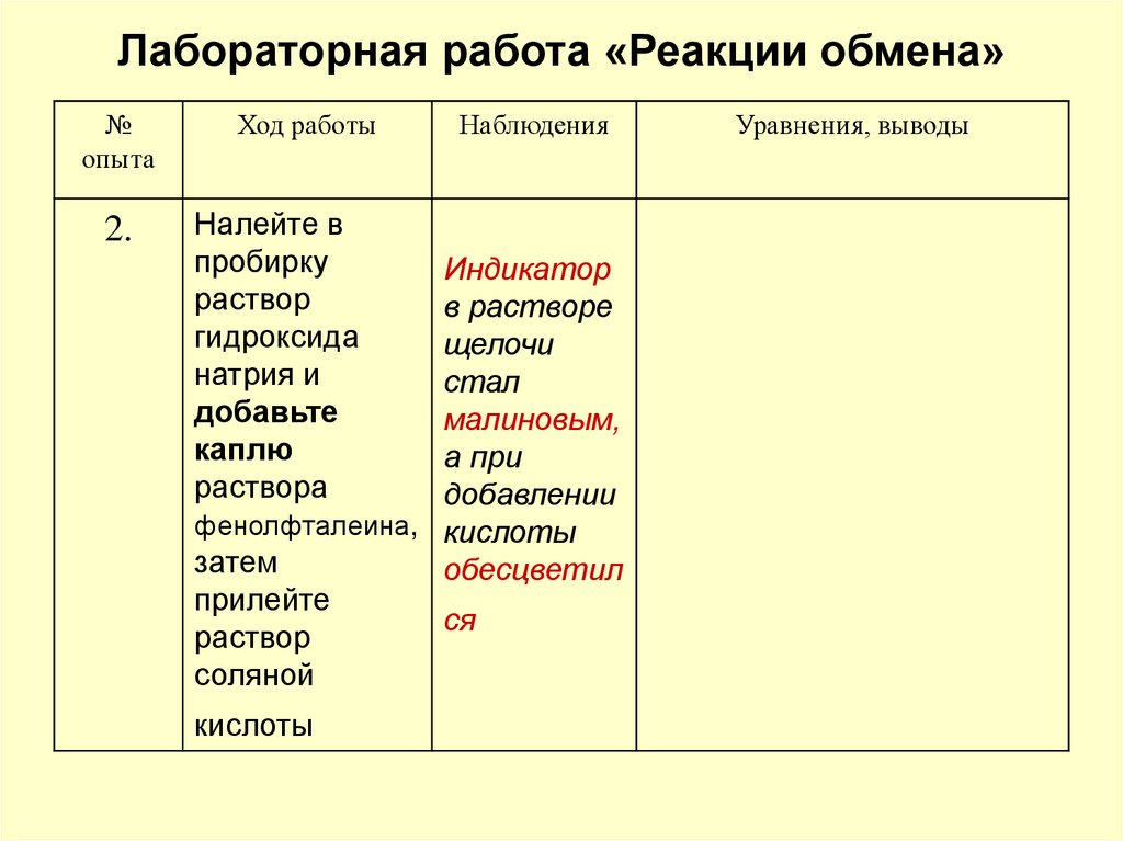 Работа реакции