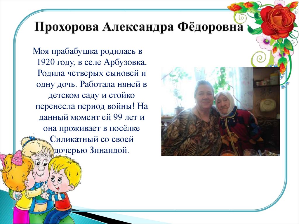 Прохорова Александра Фёдоровна