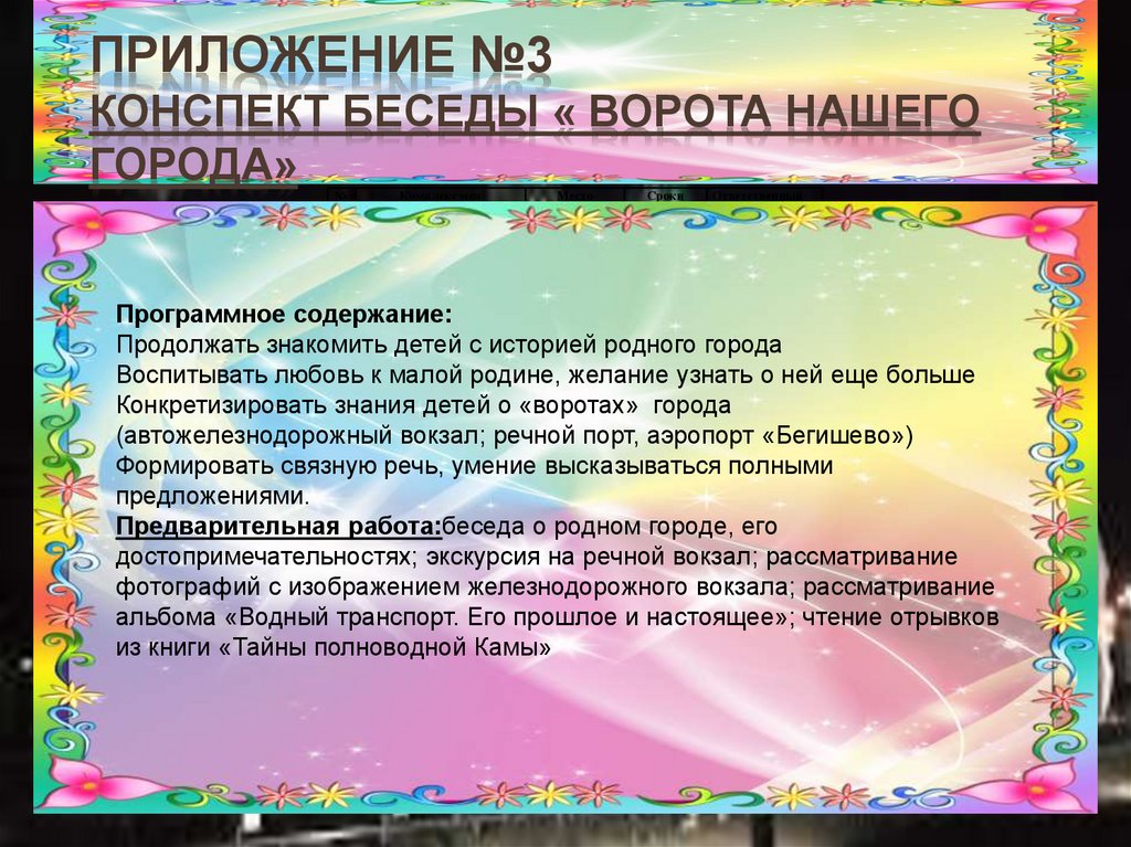 План конспект беседы о музыкальном произведении