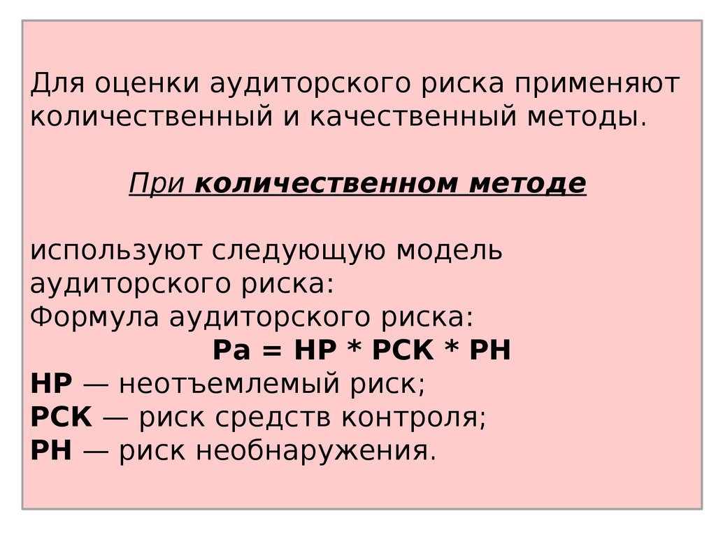 Существенность в аудите презентация