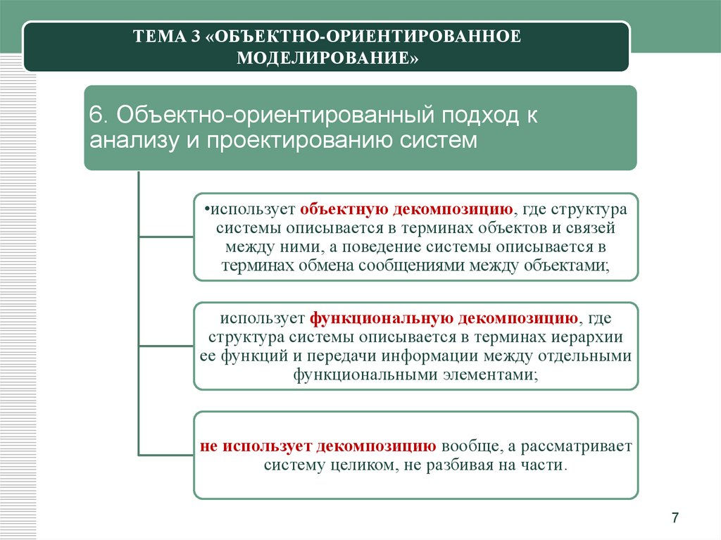 ТЕМА 3 «ОБЪЕКТНО-ОРИЕНТИРОВАННОЕ МОДЕЛИРОВАНИЕ»