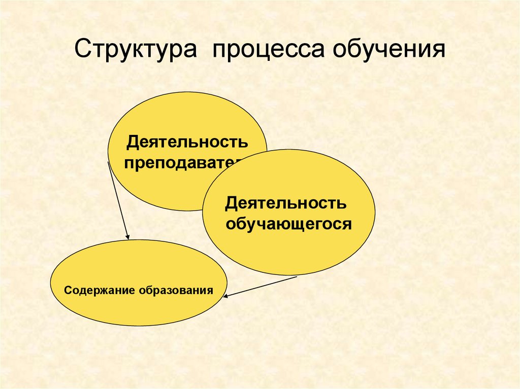 Структура процесса обучения