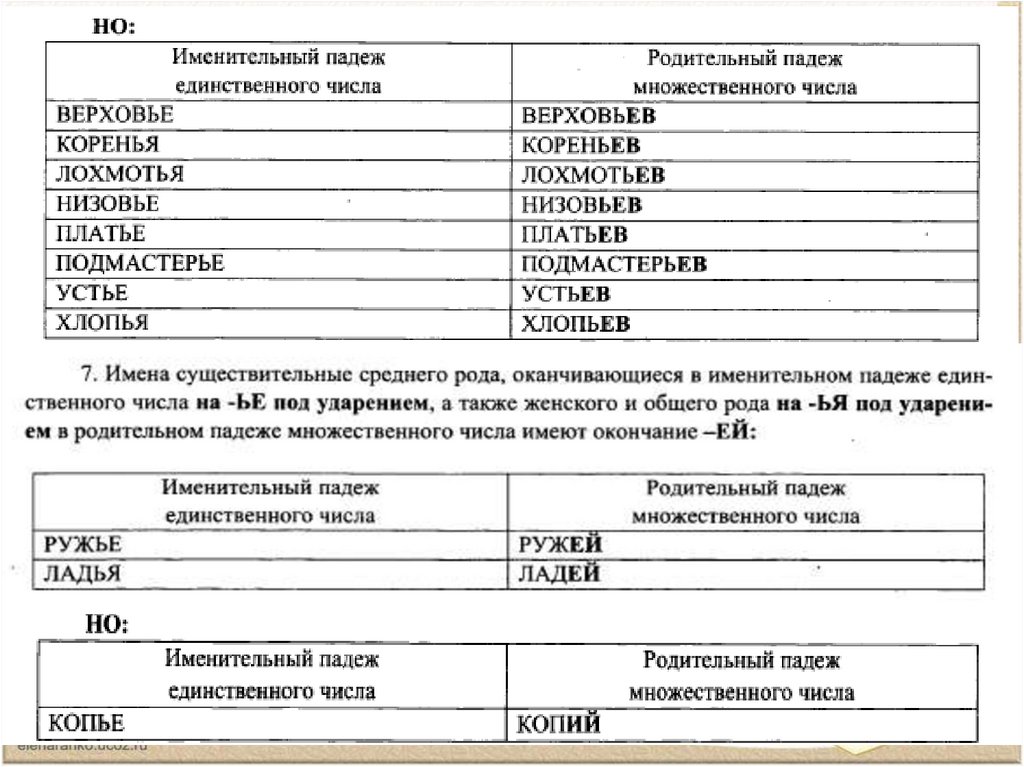 Показатель числа существительных. Морфологические нормы множественное число существительных.
