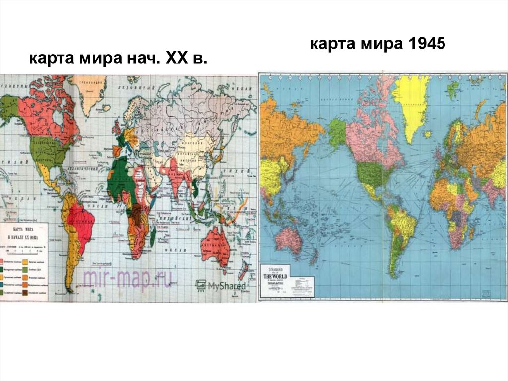Mir nach. Политическая карта 1945 года.