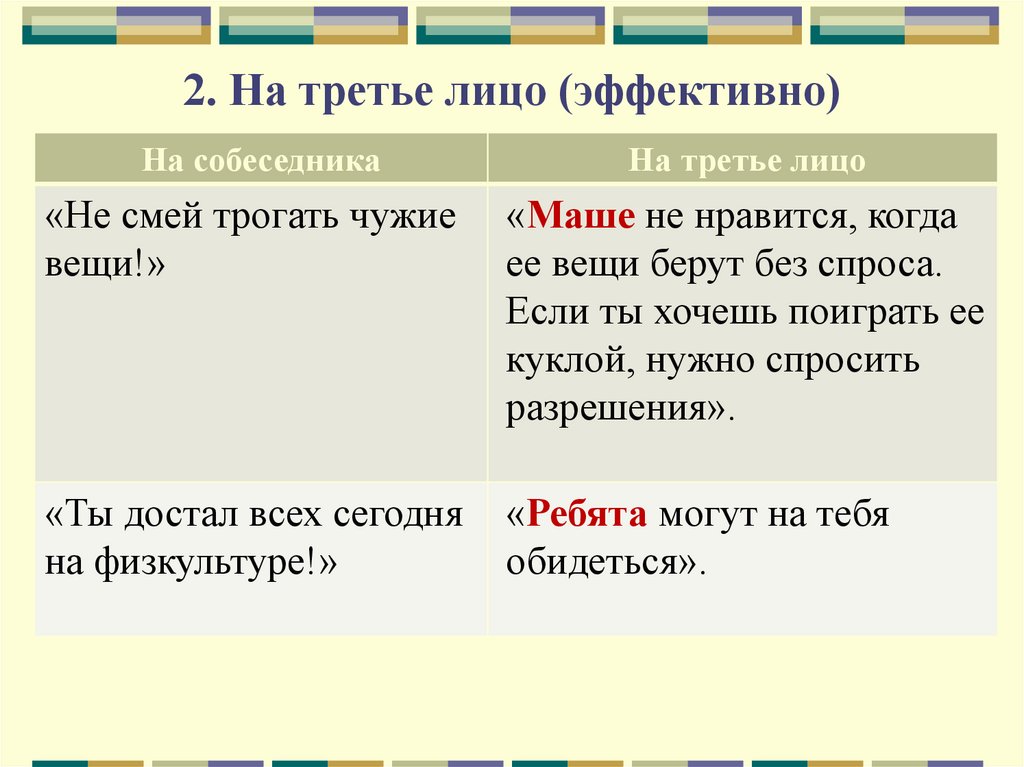 2. На третье лицо (эффективно)