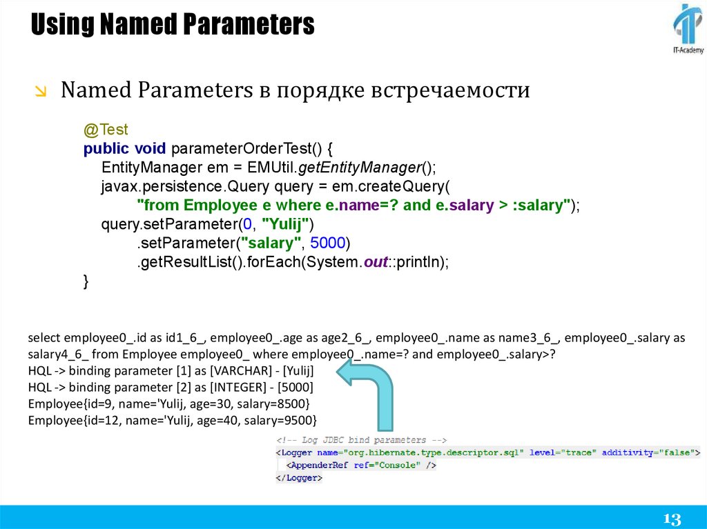 Hibernate query language.