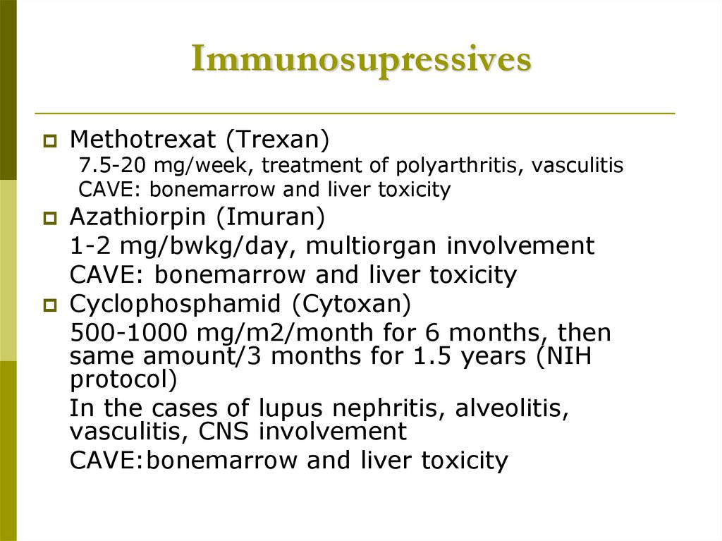Immunosupressives