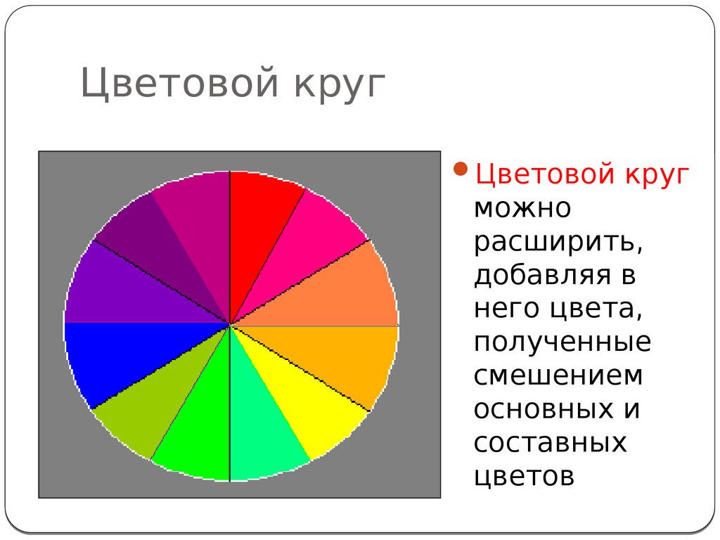 Что такое цветовой круг 2 класс