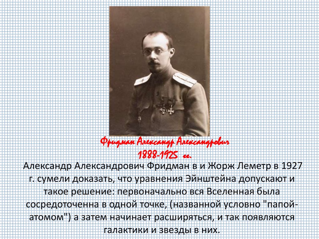 Фридман Александр Александрович 1888-1925 гг.
