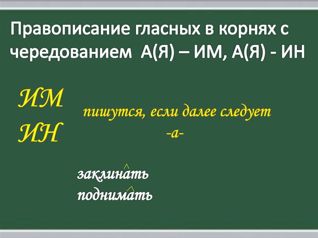 Чередующиеся гласные в корне презентация