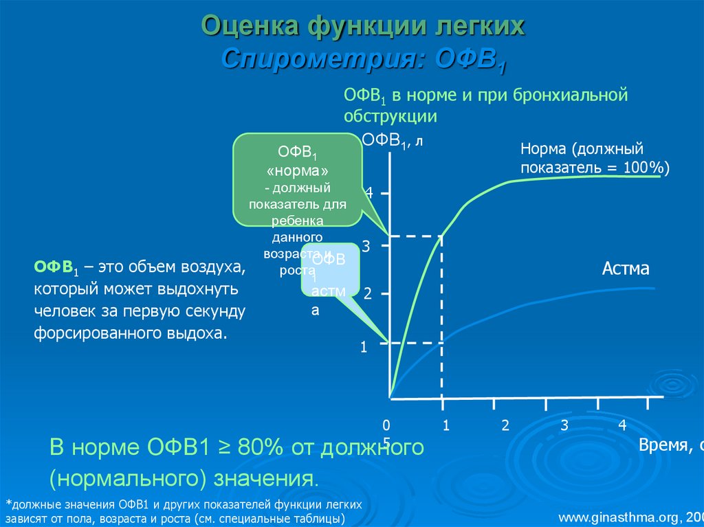 Спирометрия офв1