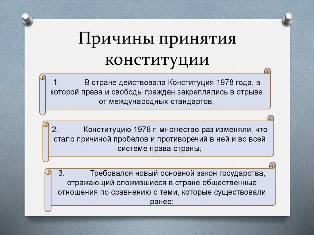Конституция 1993 причины. Причины принятия Конституции. Конституция РФ 1993 причины принятия.