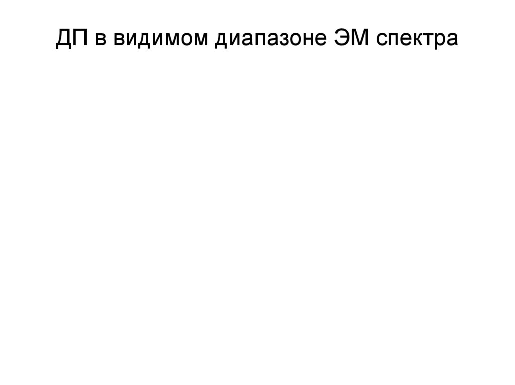 ДП в видимом диапазоне ЭМ спектра