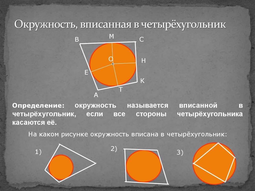 Обхват определение. Четырехугольник вписанный в окружность. В четурëхугольник вписали окружность. Четырехугольник в окружности. Впишите окружность в четырехугольник.