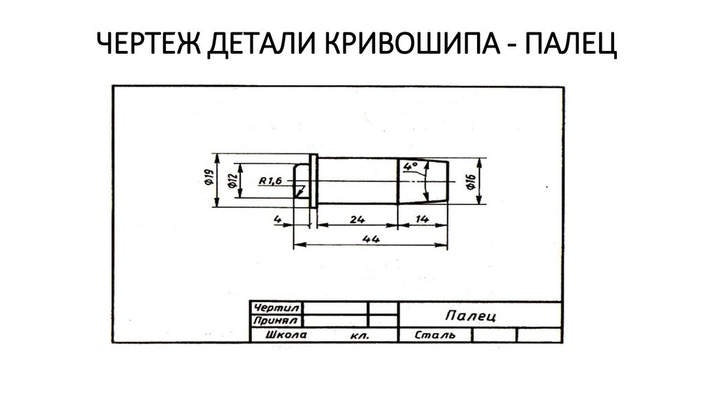 Обозначение пальцев на чертеже