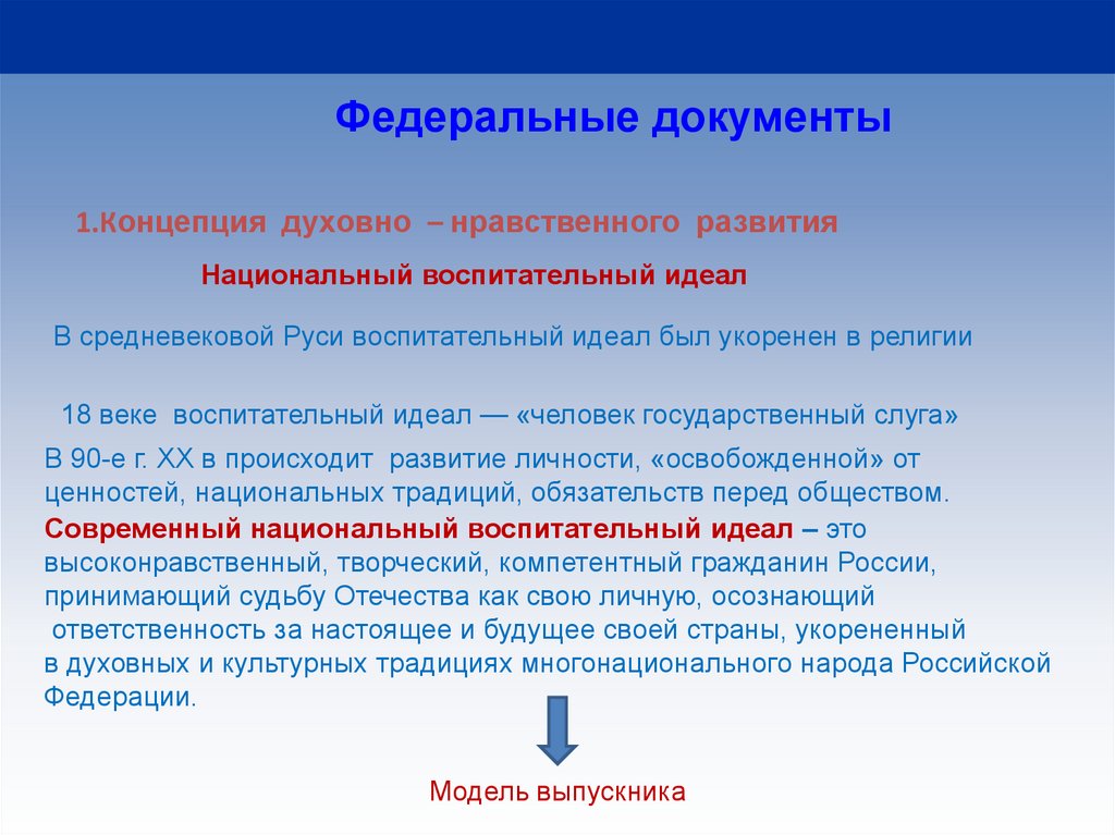 Федеральное развитие. Документ понятие национальный воспитательный идеал. Федеральные документы. Национальный воспитательный идеал в средневековой Руси – это:. Воспитательный идеал был укоренён в религии:.