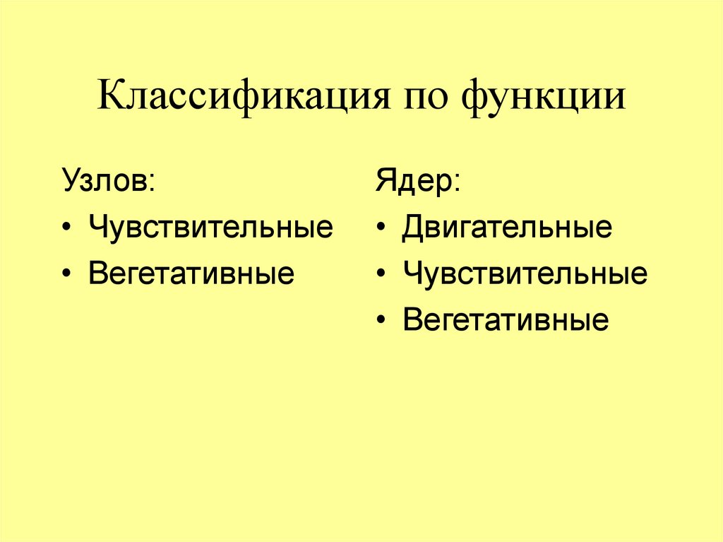 Классификация по функции