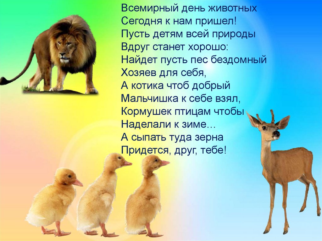 3 стихотворения о животных. Всемирный день животных. Стихотворение про животных. Стихи ко Дню защиты животных. Стихи про животных для детей.
