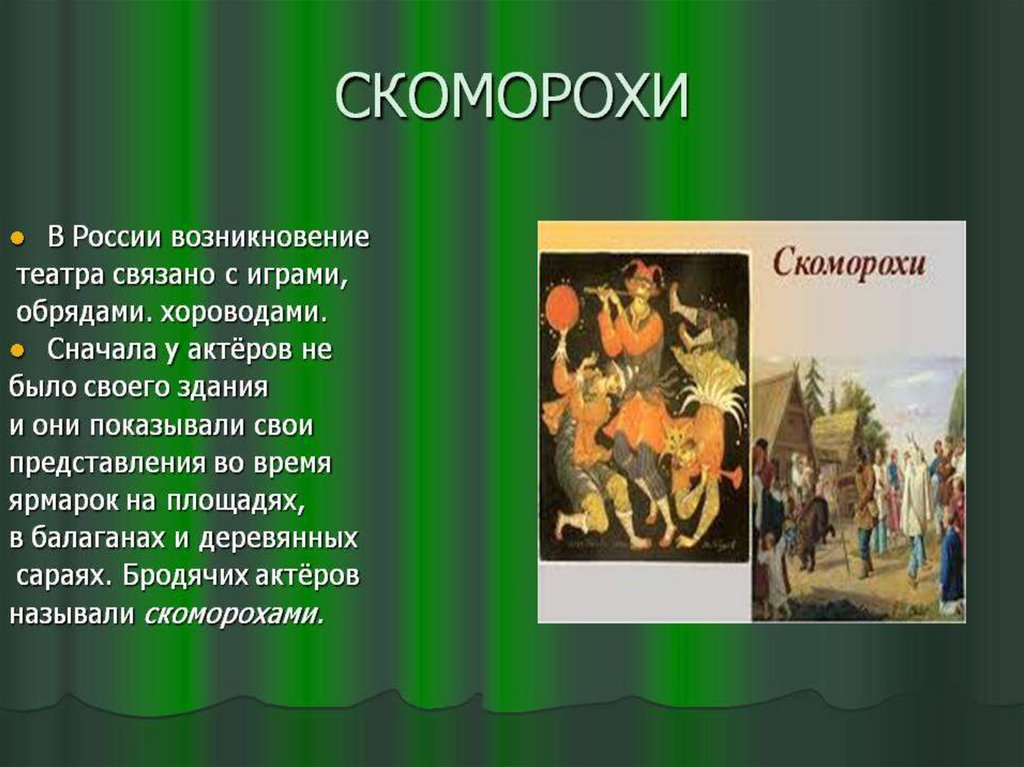 Проект история возникновения театра