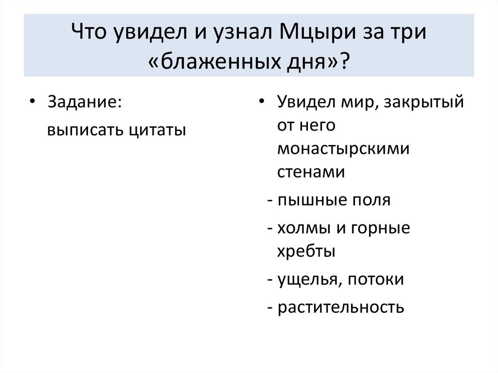 Мцыри 9 глава. Что увидел и узнал Мцыри за три блаженных дня цитаты. План три блаженных дня Мцыри. Мцыри сколько страниц. Мцыри цитаты три блаженных дня кратко.