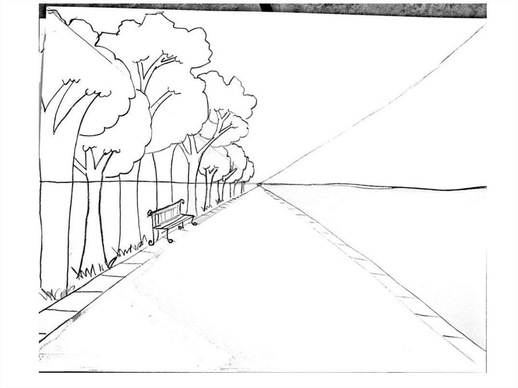 Воздушно линейная перспектива рисунок 6 класс