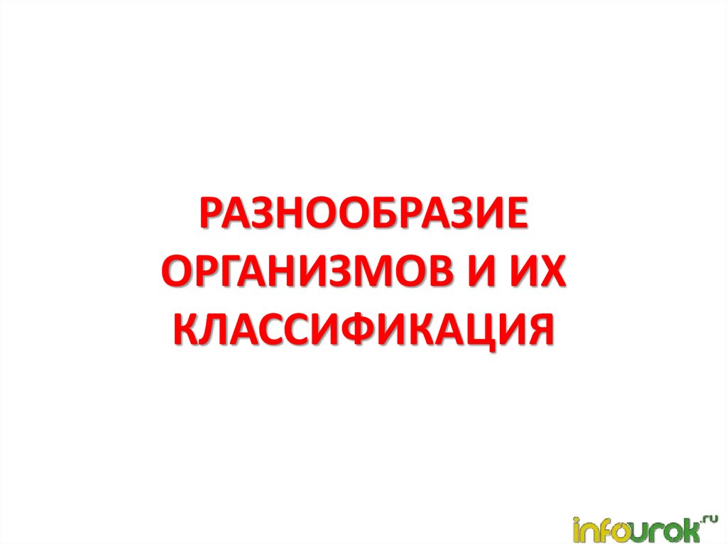 Презентация разнообразие организмов и их классификация