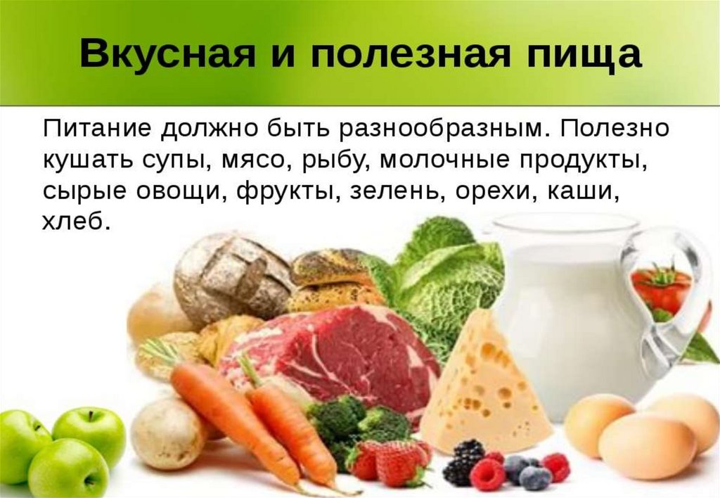 Проект полезные продукты