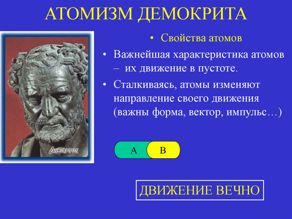 Одним из виднейших представителей древнегреческого атомизма был