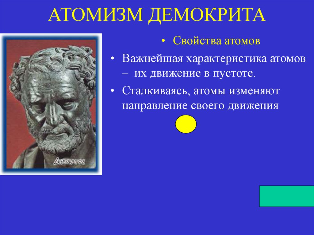 АТОМИЗМ ДЕМОКРИТА