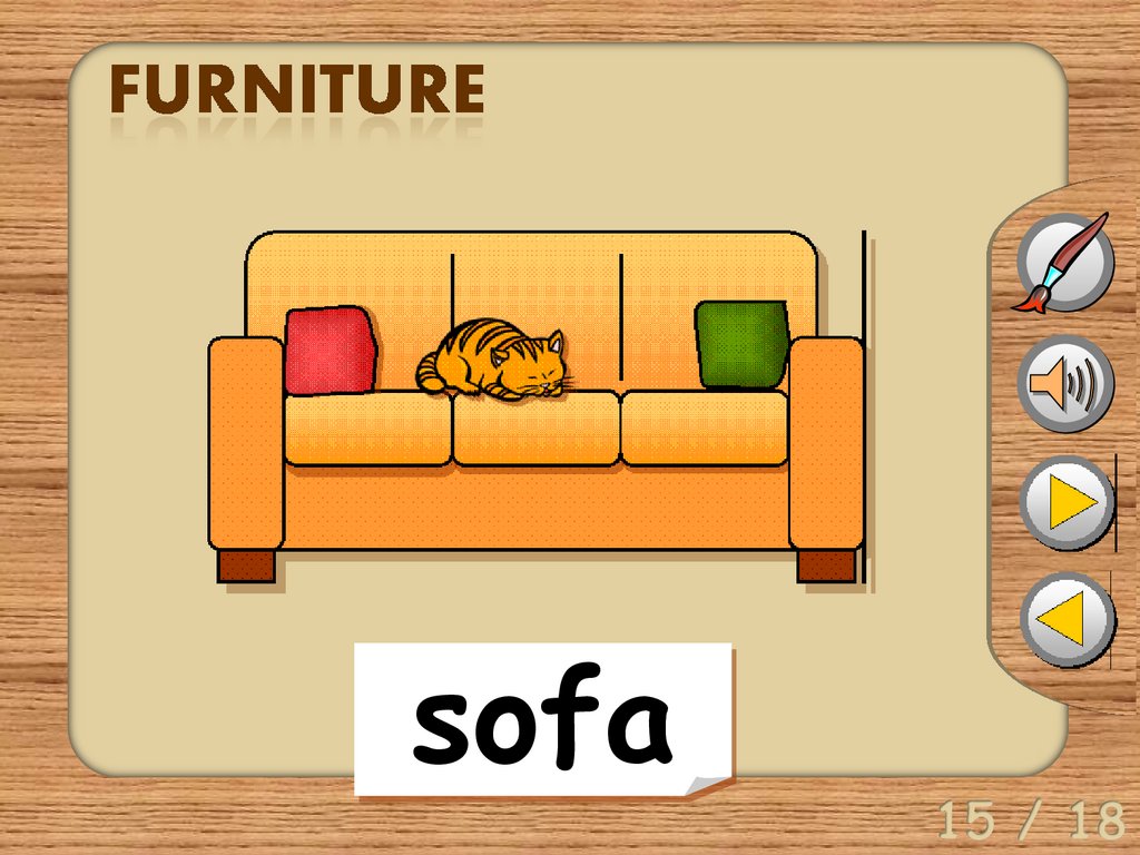 Furniture audio pictionary - online presentation