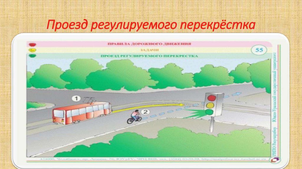 Проезд регулируемого перекрёстка
