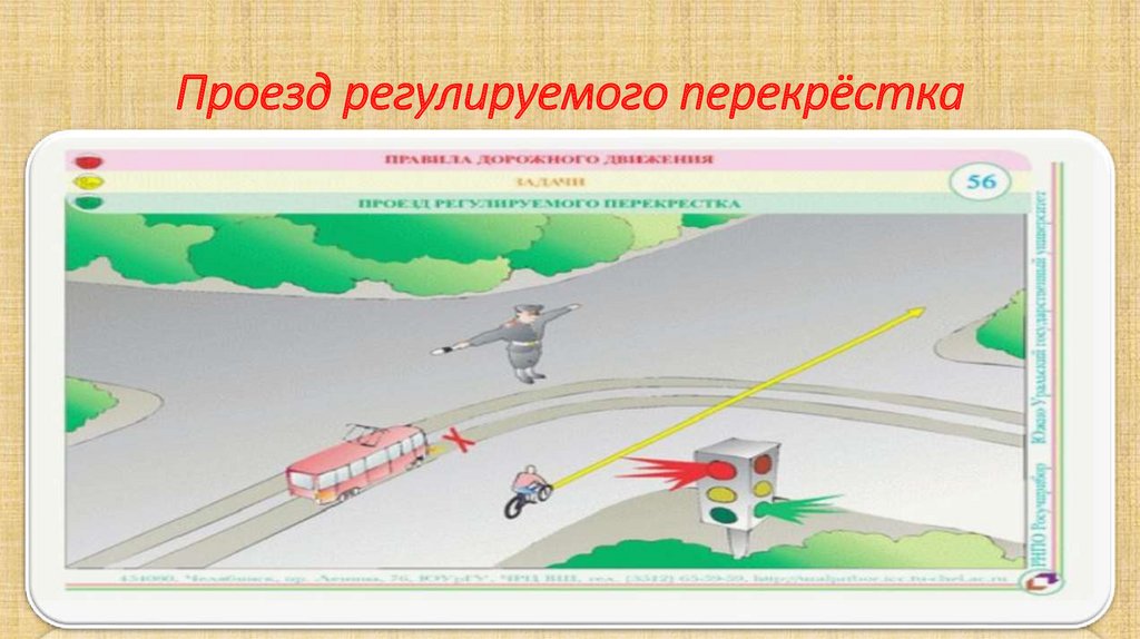 Проезд регулируемого перекрёстка