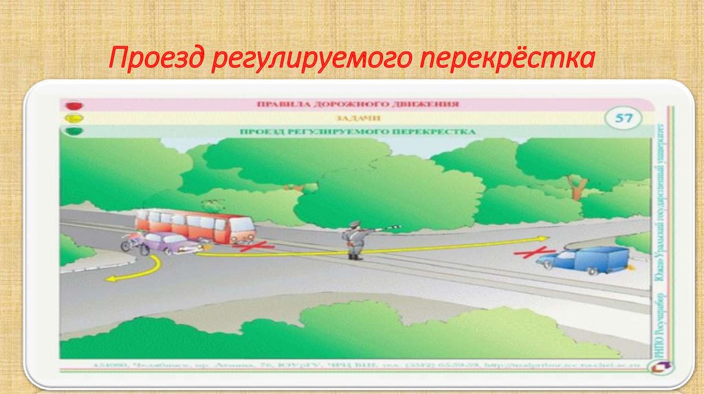 Проезд регулируемого перекрёстка