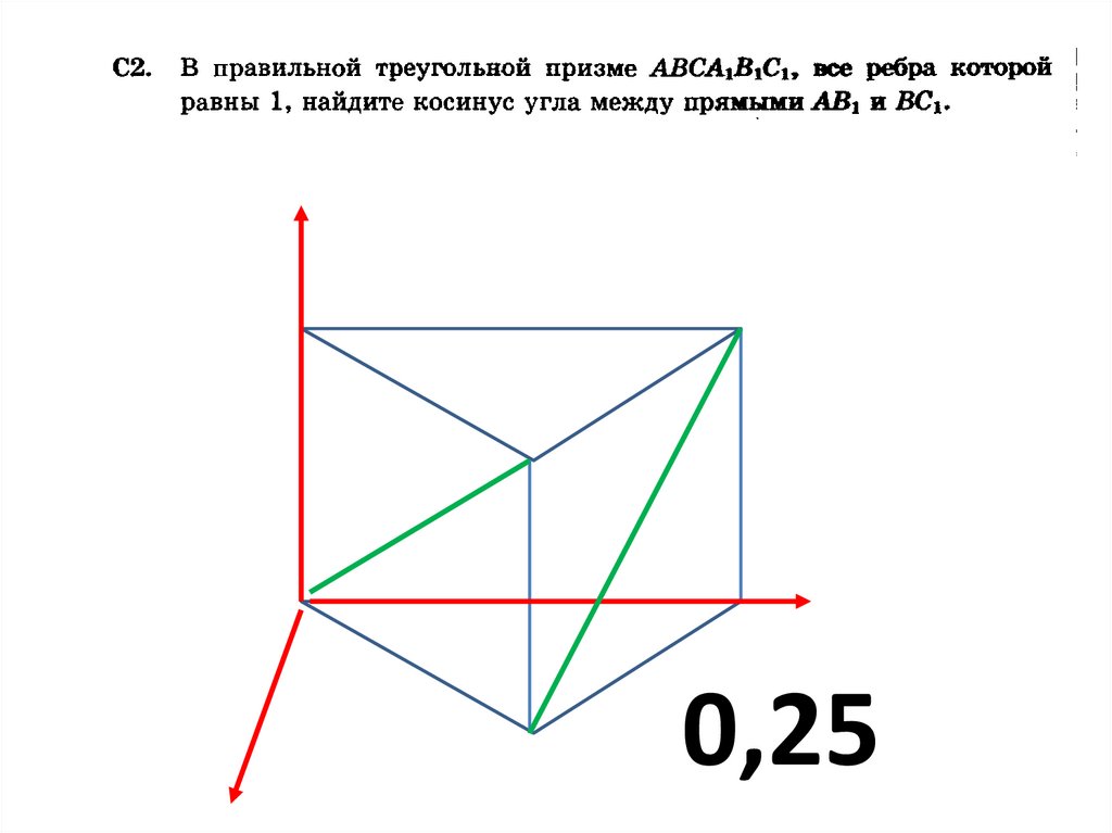 Задача на правильную призму - презентация онлайн