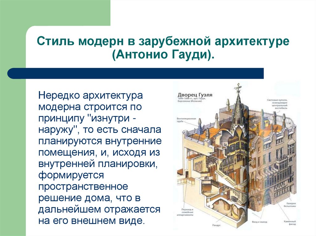 Архитектура антонио гауди презентация