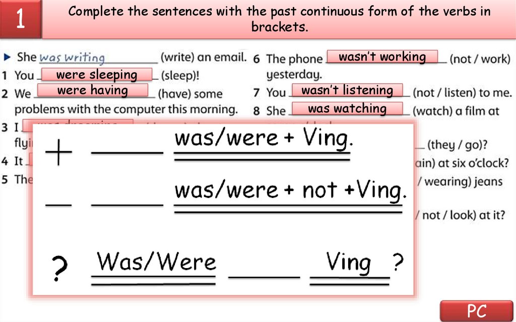 complete-the-sentences-with-the-past-continuous-form-of-the-verbs-in-brackets-online-presentation