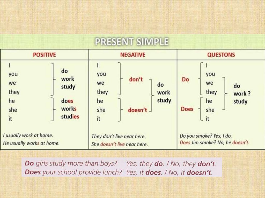 Present simple презентации