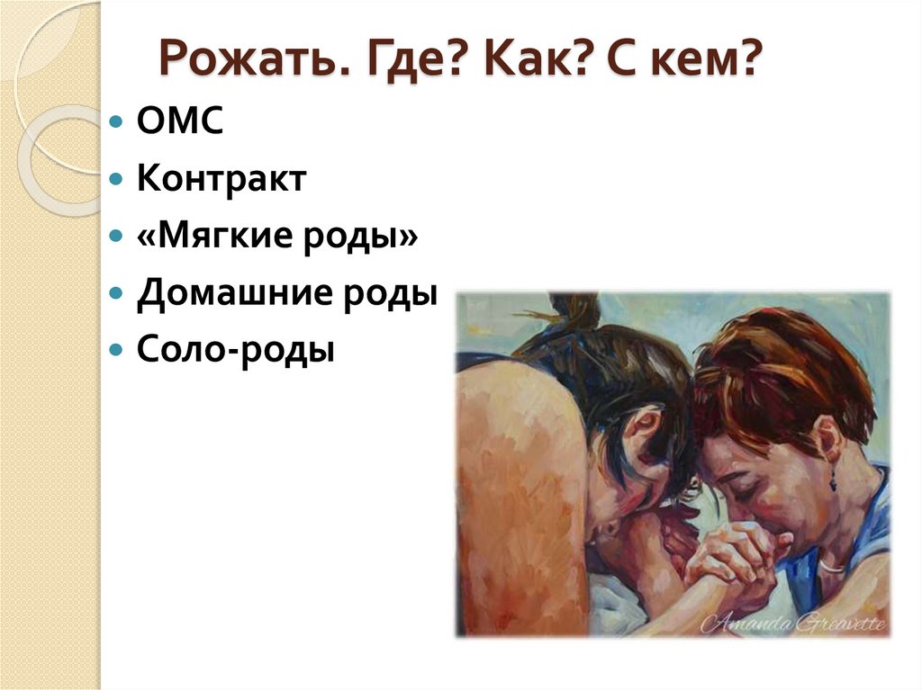 Рожать. Где? Как? С кем?