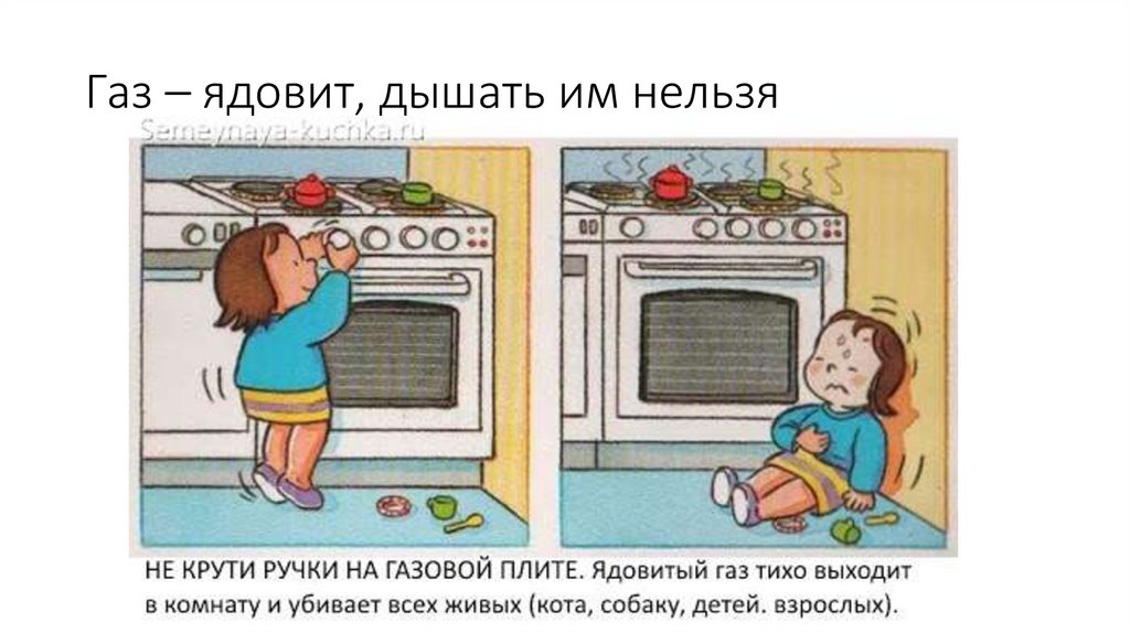 Газ – ядовит, дышать им нельзя