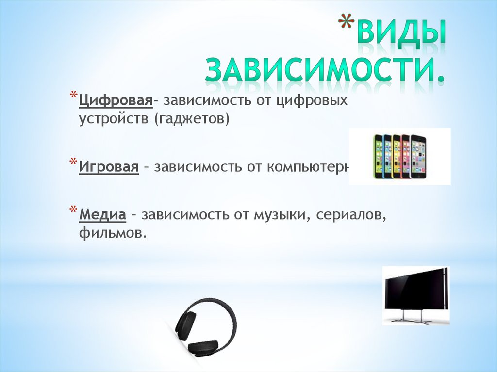 Виды зависимости.