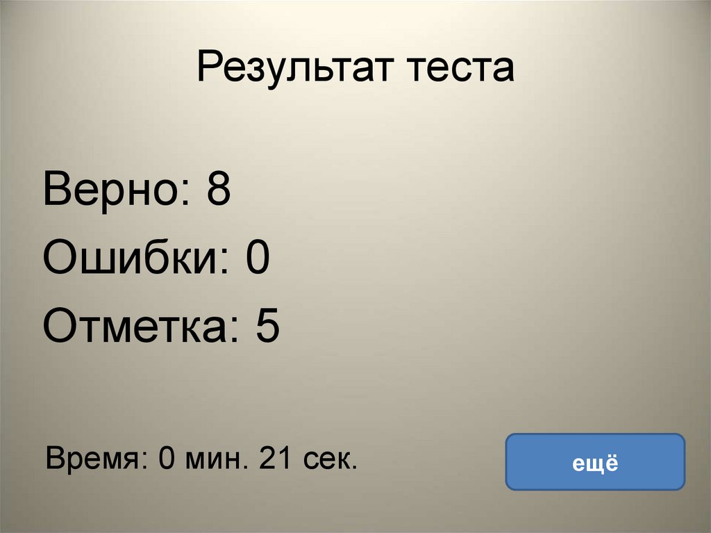 Результат теста