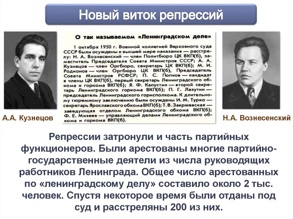 Ленинградское дело. Кузнецов репрессирован по Ленинградскому делу. Репрессии по Ленинградскому делу. Вознесенский репрессирован по Ленинградскому. Кто был репрессирован по Ленинградскому делу.