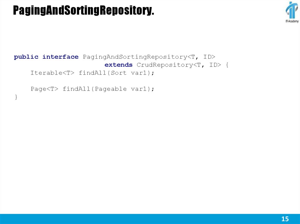 PagingAndSortingRepository.