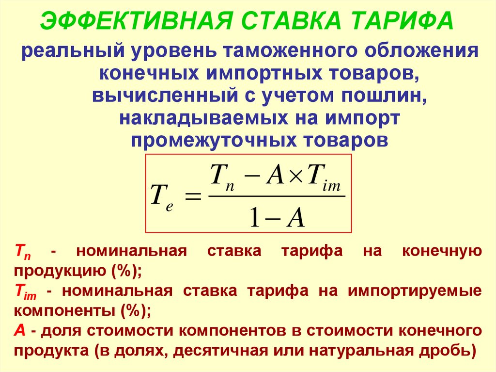 Определить эффективную ставку