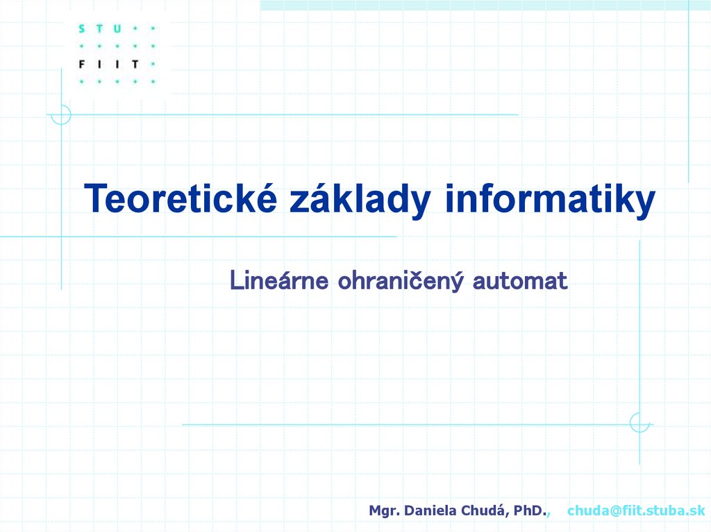 Teoretické základy informatiky