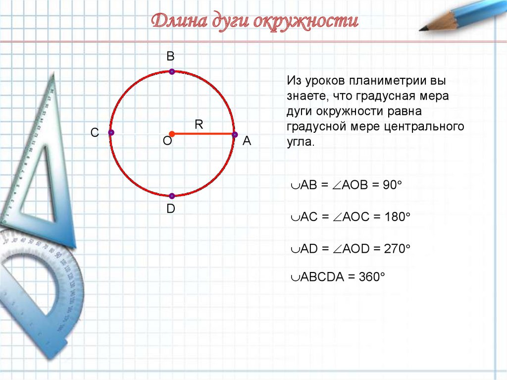 Градусная мера длины окружности. Как найти дугу окружности. Длина дуги окружности. Длина окружности и дуги окружности. Формула нахождения градусной меры дуги окружности.